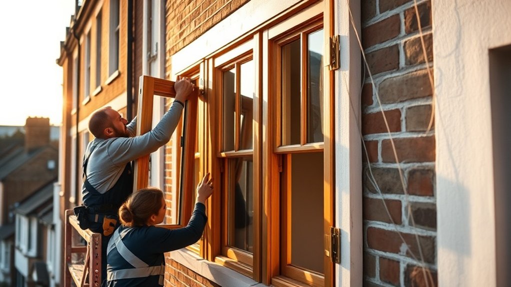 Wooden Window Installation Upper Edmonton