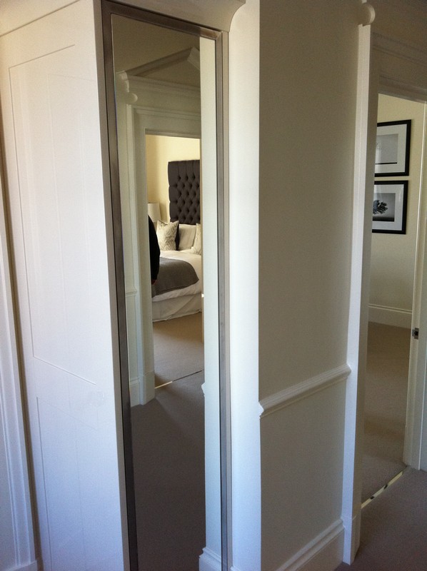 Full-length wardrobe mirror fitted in Upper Edmonton home