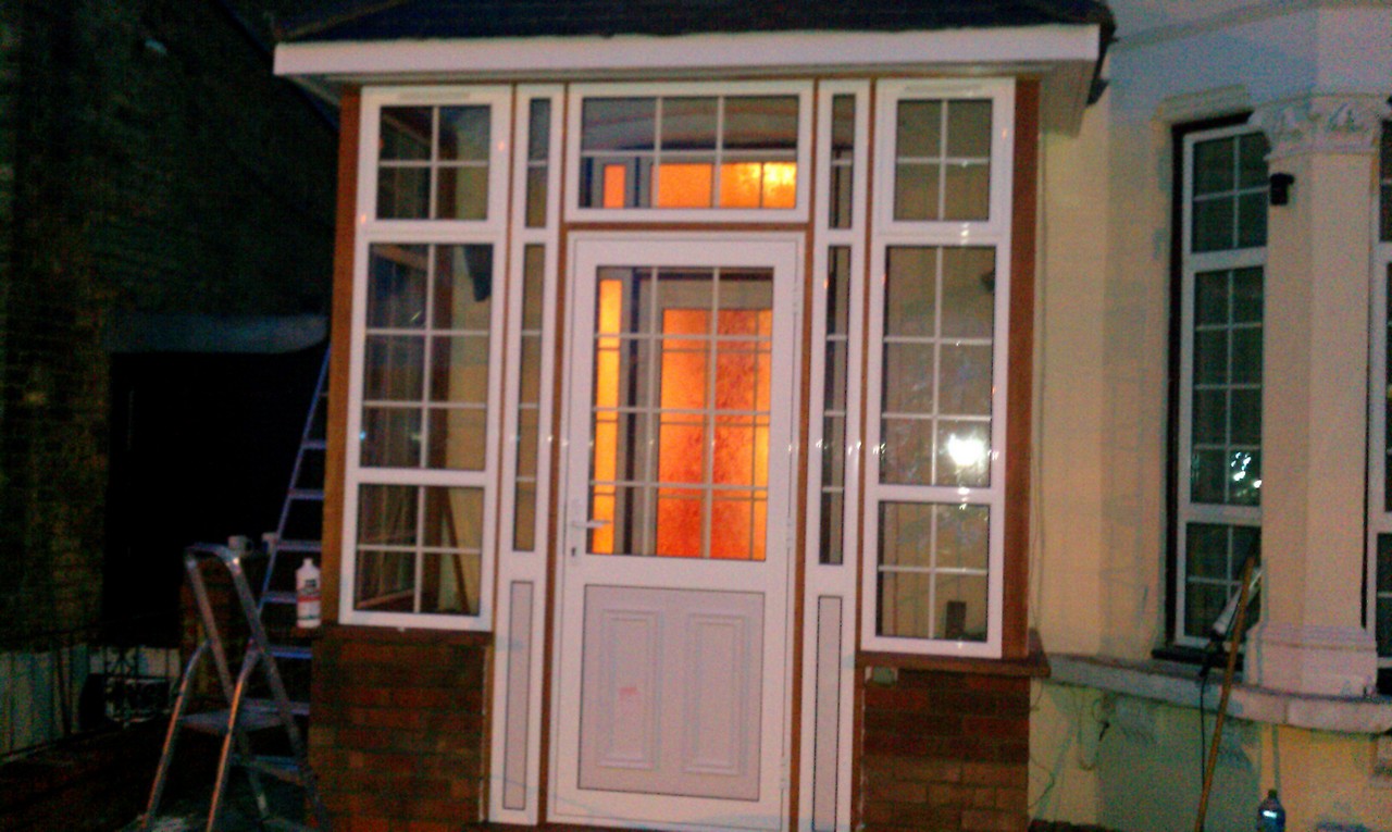 uPVC porch with Georgian bar glazing installed in Upper Edmonton